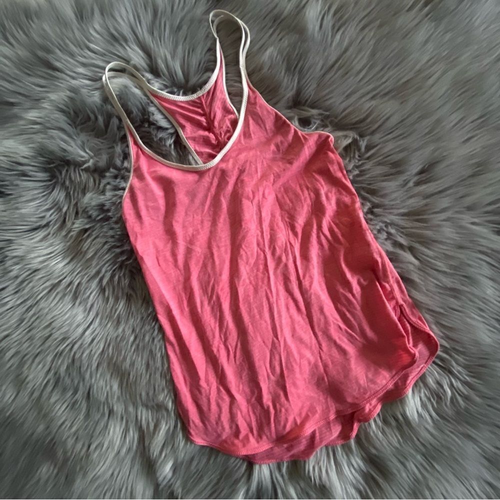 Lululemon Sheer Pink Stripe Tank, S